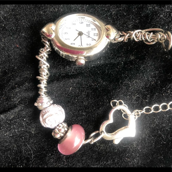 Jewelry - Beautiful in Pink and silver hues hand crafted watch